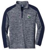 Woodbridge Wolfpack Youth PosiCharge Electric Heather Colorblock 1/4-Zip Pullover